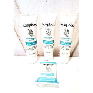 Soapbox Moisturizing Body Lotion Soap Sea Minerals & Aloe Travel Sz 2oz Lot Of 4